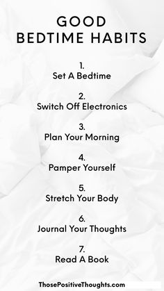 Bedtime Habits, Bedtime Ritual, Sleep Help, Sleeping Habits, Bedtime Routine, How To Wake Up Early, Good Habits, Healthy Living Tips, Positive Thoughts