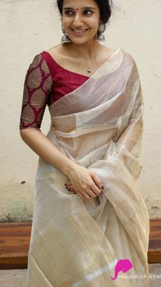 Kerala Saree Blouse Designs, Pattu Saree Blouse Designs, New Saree Blouse Designs, Cotton Saree Designs, Latest Model Blouse Designs, Indian Saree Blouses Designs