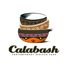 a logo for a contemporary african food company called calabasha, which is based on traditional african cuisine