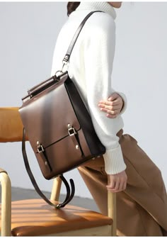 Leather School Backpack, Small Backpack Purse, Small Leather Backpack, Leather Laptop Backpack, Trendy Backpacks, Brown Leather Backpack, Satchel Backpack, Women Leather Backpack, Laptop Rucksack