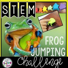 STEM Jumping Frog Challenge is a fun STEM activity that your students will love as they create origami frogs to test their jumping abilities. Students will problem solve and think critically as they complete their challenge. Your students will love going through the design process as they cover th... Origami Frogs, Frog Jumping, Best Origami, Stem Camp, Pond Animals, Elementary Science Activities, Fun Stem Activities, Easy Stem, Teaching Critical Thinking