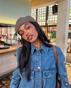 Newsboy Cap Women Outfit, Cap Women Outfit, Newsboy Cap Women, Cap Women, Double Denim, Women Outfit, Flat Cap, Newsboy Cap, European Fashion