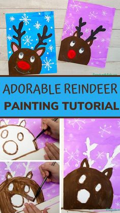 this is an adorable reindeer art project for kids