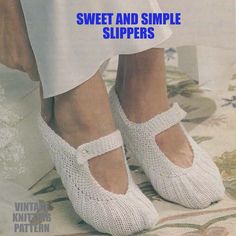 ⚠️ Note: This pattern is available in English ONLY. 🧶 Elegant Ribbed Slippers ✨ Pamper your feet with these cozy, ribbed-knit slippers featuring a charming Mary Jane-style strap. Perfect for lounging at home or as a thoughtful handmade gift, these slippers are stylish and functional! 🧦💕 Pattern Details: 📏 Sizes Available: Small: Fits shoe sizes 5/6. Medium: Fits shoe sizes 7/8. Large: Fits shoe sizes 9/10. The ribbed design allows the slippers to stretch generously to accommodate each size range. 📏 Gauge: 8 sts = 1 inch using J&P Coats Pearl Luster Sheen in garter stitch. 🧵 Materials Needed: Yarn: 2 (2, 3) x 1.15 oz. balls of J&P Coats Pearl Luster Sheen. Needles: Size 3 U.S. (3.25 mm) knitting needles or size required to obtain gauge. Notions: Small yarn needle. 2 x ⅜ inch buttons f Slippers Knitting Pattern, Motif Knitting, Cosy Socks, Handmade Slippers, Thread & Yarn, Vintage Knitting Patterns, Cozy Socks, Knitted Slippers, Garter Stitch