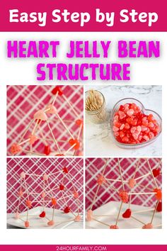 Build a heart and learn STEM skills! This board is packed with ideas for making jelly bean heart structures. Kids will explore balance, creativity, and engineering basics while crafting festive structures. Perfect for family fun, classrooms, or Valentine’s Day!