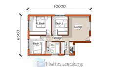 the floor plan for a two bedroom apartment with an attached bathroom and separate living area