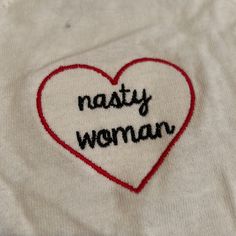 Nwot Never Worn, Just Stored Feminist Outfits, Feminism Clothes, Feminist Fashion, Feminist Tshirt, Valentine Embroidery, Womens Tees, Podcast, Color White, Womens Tops