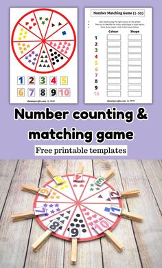 Looking for a fun, screen-free way to help kids practice number recognition and counting? This Number Counting and Matching Game with Free Printable cards is perfect for preschoolers and early learners! Just download, print, and play – ideal for classrooms, homeschool, or even quiet activities at home! #CountingGame#NumberRecognition#PrintableGame#EarlyLearning#FreePrintable#PreschoolActivities#HomeschoolMath#KidsMathGame#EducationalGames Preschool Numbers Activities, Preschool Number Matching, Preschool Numbers, Number Activities Preschool, Numbers Activities, Letter Recognition Games, Number Counting, Kindergarten Craft