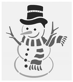 a snowman with a top hat and scarf