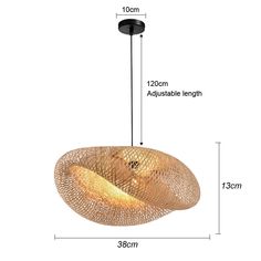 an image of a light fixture with measurements for the size and width, as well as how