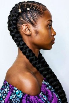 Protective And Stylish Box Braids: How To Do, Style, And Rock The Natural Hair Trend ★ Jumbo Hairstyles, Box Braids Shaved Sides, Braid Styling, Bob Ideas, Box Braid Hair, Blonde Box Braids, Breaking Hair