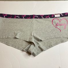 A Boyshort In Soft, Stretchy Cotton With A Wide Elastic Waistband. Sits High On The Hip. Full Coverage. Machine Wash 93% Cotton/7% Spandex This One Features The Word Strong On The Hip Surrounded By A Pink Ribbon Heart. The Waistband Has Pink Ribbons. Panty Is New With Tags And Available In Various Sizes From Lane Bryant. 4x = 26/28 3x = 22/24 2x = 18/20 Bundle For Best Deals Handmaids Tale Costume, Red And Black Corset, Lane Bryant Bras, Ribbon Heart, Silky Robe, Cacique Bras, Gray Sports Bra, Full Coverage Bra, Black Corset