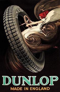 an advertisement for a bicycle tire with the words dunlop made in england