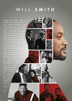 the poster for will smith's upcoming album is shown in black and red colors