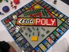 a lego board game is being played on the table