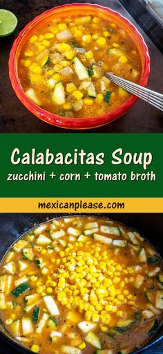 mexican style soup with corn and tortilla broth