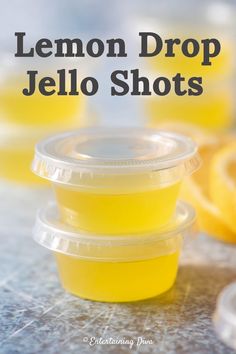 Lemon Drop Jello Shots Recipe Lemon Jello Shots, Jello Pudding Shots