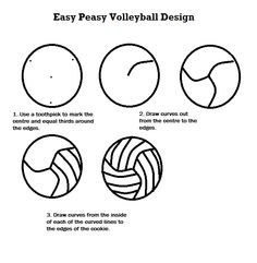 four different types of volleyball balls are shown in the diagram above, and below them