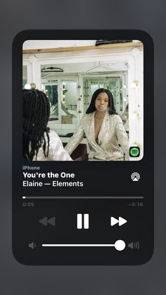 an mp3 player with the caption you're the one eline elements on it