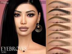 Cc Eyebrows, Sims Folder, Sims Makeup, Eyebrow Trends, Feather Brows, Sims4 Cc, Cc Sims, Ts4 Cc