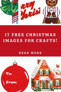 Use these free vintage Christmas images for collage, cardmaking, crafts, junk journaling, and DIY home décor. Perfect for adding a nostalgic 1950s touch to your holiday creations!