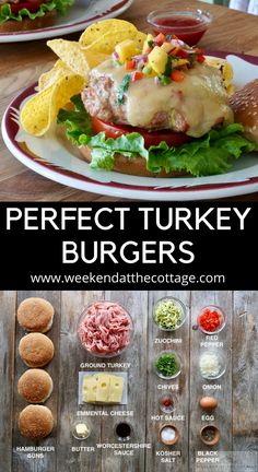 the perfect turkey burgers are made with fresh ingredients and ready to be eaten