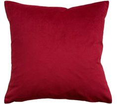 a red pillow on a white background