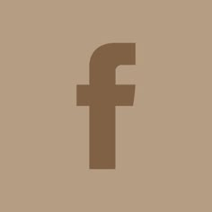 the facebook logo is shown in brown