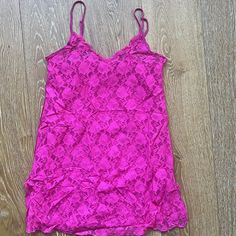 Pink lace slip dress with adjustable straps #y2kfashion #lacedress #scenekid Scene Kids, Lace Slip Dress, Lace Slip, Dress 15, Pink Lace, 15 Dresses, Y2k Fashion, Lace Dress, Slip Dress