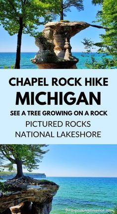 the cover of michael's book, chapel rock michigan pictures rocks national lakeshore