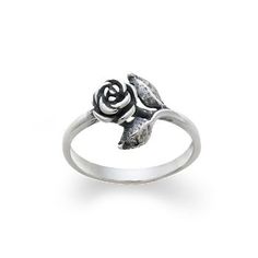 Small Rose Ring - James Avery Delicate Rose Design Rose Colored Ring, Elegant Adjustable Rings With Rose Details, Elegant Adjustable Rings With Roses, Adjustable Elegant Rings With Roses, Rose Sterling Silver Promise Ring, Elegant Sterling Silver Rings With Roses, Adjustable Flower-shaped Ring With Rose Design, Sterling Silver Rose Flower Ring With Rose Design, Rose Sterling Silver Rings