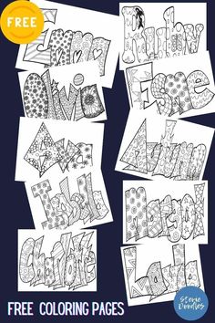 the free printable coloring pages for kids to color and learn how to use them