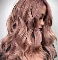 Rose Gold Hair Dye, Pastel Pink Hair Color, Rose Blonde, Gold Hair Colors, Short Ombre Hair, Pastel Pink Hair