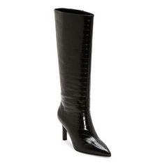 These Worthington women's Pleasant stiletto boots will make a golden style statement on your next night out. Made from a metallic crinkled faux leather, this dress boot has a pointed toe, a 3.25-inch stiletto heel, a side zip closure and a memory foam insole for greater comfort. Wear them with a dress and tights or over skinny jeans. Features: Memory FoamClosure Type: Side ZipperFootwear Technology: Memory Foam InsoleShaft Circumference: 15 InchesBoot Shaft Height: 17 3/4 InchesShoe Heel Height: Dress And Tights, Dresses And Tights, Dress Boot, Boots Dress, Stiletto Boots, Dress Boots, Comfort Wear, Dress And Heels, Style Statement