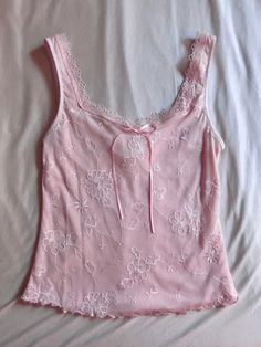 Pretty pink sheer arianne tank top. Double layer mesh with lettuce hem and floral pattern #ballerina #ballerinacore #princess #coquette #coquettetop #bow #ribbon #cutecore #girlygirlaesthetic #dainty #delicate Dainty Shirts, Girly Tank Tops, Lettuce Hem, Lettuce Hem Top, Coquette Top, Ribbon Tank Top, Coquette Tube Top, Angelcore Aesthetic Pink, Fitted Delicate Lace Coquette Tops