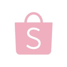 a pink shopping bag with the letter s on it's front and bottom corner