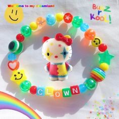 Kandi Jewelry, Clown Core, Pony Bead Bracelets, Beaded Braclets, Kandi Kid