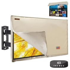 an image of a tv screen with the cover open and it is ready to be hung on