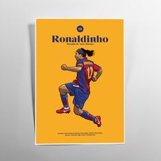 a magazine cover with a soccer player running on it's front page and the words ronaldinoo written in spanish