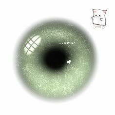 an eyeball with a black hole in the middle