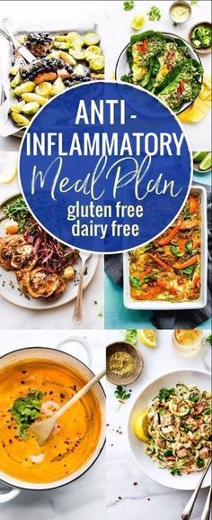 Meal Plan Healthy, Inflammation Recipes, Anti Inflammation Recipes, Inflammatory Recipes, Diner Recept, Inflammatory Diet, Free Meal Plans, Dairy Free Gluten Free, Anti Inflammation