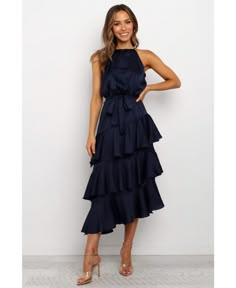 in stock Tiered Ruffle Skirt, Ruffle Midi Dress, Guest Attire, Wedding Attire Guest, Cocktail Attire, Usa Dresses, Layer Dress, Mom Dress, Guest Outfit