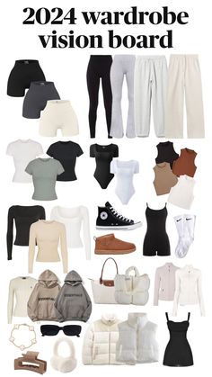 the poster shows different types of clothes and shoes for women to wear on their own body