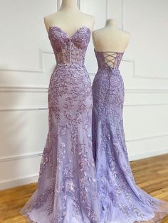 Sweetheart Neck Mermaid Purple Lace Long Prom Dresses, Purple Lace Formal Dresses, Mermaid Purple Evening Dresses Mermaid Dress Purple, Formal Dresses Purple Lavender, Prom Dresses Aesthetic Purple, Mermaid Dresses With Sleeves, Purple Mermaid Prom Dress, Mermaid Dresses Formal, Vestido Color Lila, 2022 Bridesmaid Dresses, Lace Wedding Dress Sleeveless