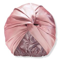 Pure Silk Turban - TURBAN PINKBenefitsTimeless design featuring a twist detailMade with specially selected (slipsilk covered) elastic to suit a range of head sizesHelps to protect your hair from the effects of friction throughout the night.All hair types - Pure Silk Turban Silk Turban, Silk Sleep Cap, Silk Hair Bonnets, Hair Turban, Hair Bonnet, Celebrity Hair Stylist, Silk Hair, Turbans, Pink Silk