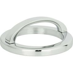 a silver ring on a white background