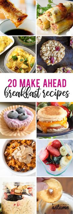 the top 20 make ahead breakfast recipes