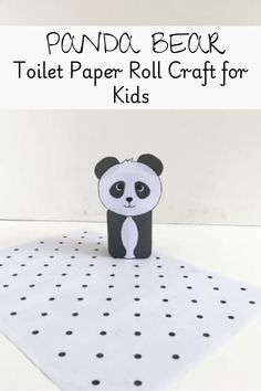 This panda bear is a really simple craft that you can make within minutes of making this post. There's no set up, nothing messy like paint, and you're almost certain to already have everything you need. Panda Bear Crafts, Bear Craft, Bear Crafts, Simple Craft