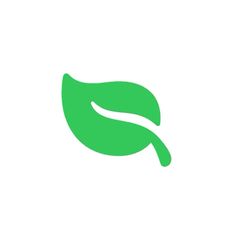 a green leaf logo with the letter s in it's center, on a white background