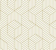 a white and gold geometric pattern with diagonal lines on the side, as well as small squares